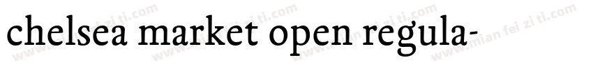 chelsea market open regula字体转换